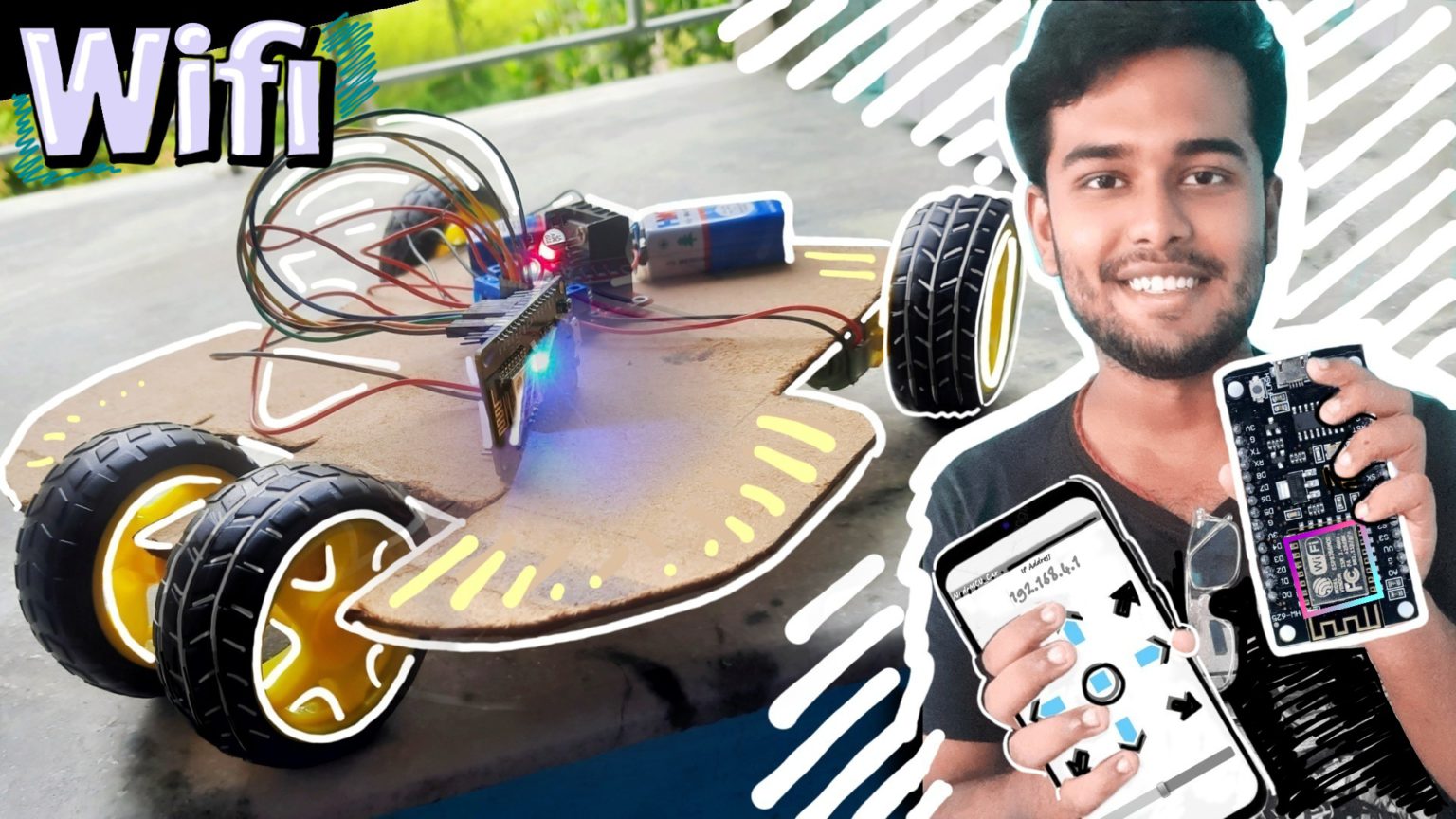 esp8266wifi two wheel rc car